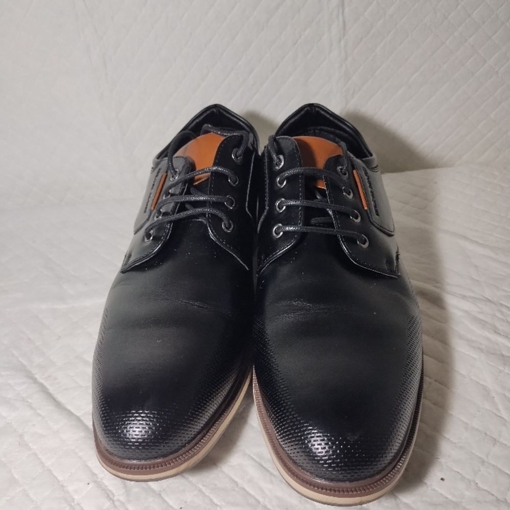 Men's Black Leather Derby Shoes